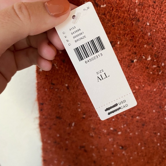 Anthropologie - Super Soft Orange Blanket Scarf NWT - Picture 4 of 9